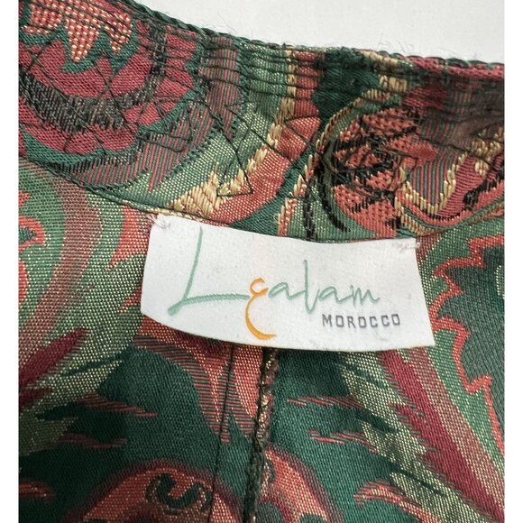Lalam Morocco Jacket in Green Red Print - Picture 3 of 4